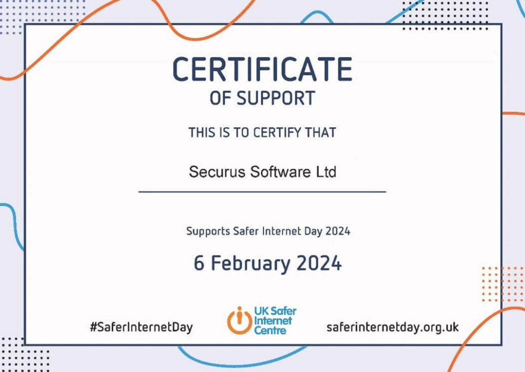 safer internet day 2024 certificate securus
